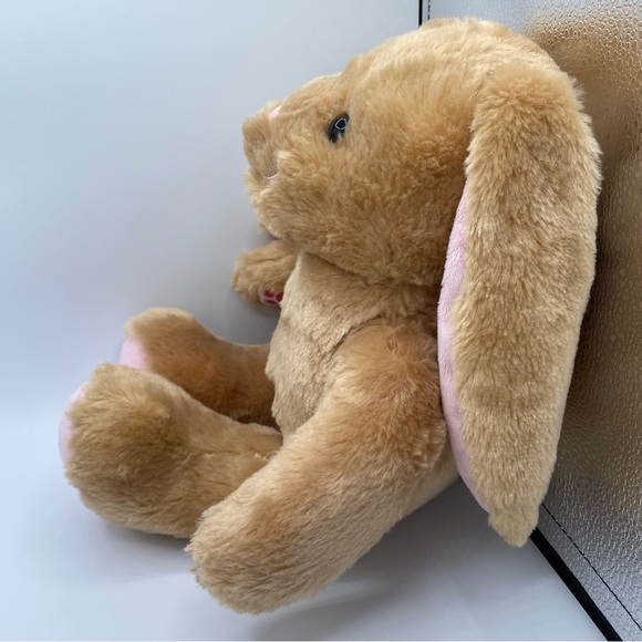Build a Bear Rabbit Bunny Plush Light Brown Fluffy Tail Pink Feet Soft Stuffie - Picture 4 of 8